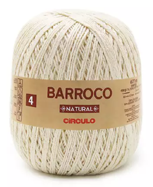 Linha Barroco Natural fio 4 Marca Circulo 400 g