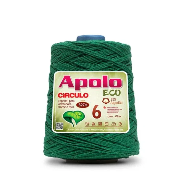 Barbante Apolo Eco fio 6 - Verde Bandeira 5286