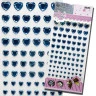 Cartela de Adesivos Mmixer-38 Coração Azul Turquesa 98