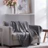 Manta para Sofa Jacquard Casa Blanca 2,10m X 1,40m Vitral Castor