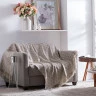 Manta para Sofa Jacquard Casa Blanca 2,10m X 1,40m Vitral Bege