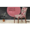 Capa para Cadeira de Malha Estampada Flor de Lotus