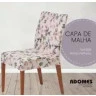 Capa para Cadeira de Malha Estampada Amor Perfeito