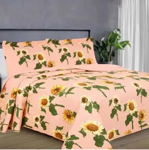 Cobre Leito Elegance Super King 2,80mt x 3,00mt Estampado fundo Laranja