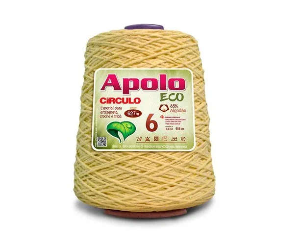Barbante Apolo Eco fio 6 - Amarelo Bebê 1074