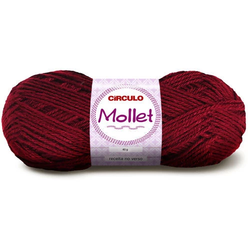 Lã Mollet 40 gramas Marca Circulo - 115 - Rubi