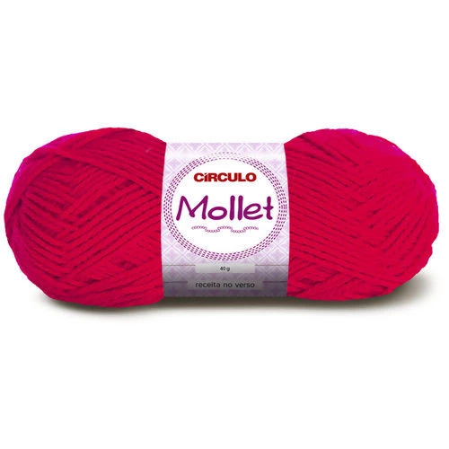 Lã Mollet 40 gramas Marca Circulo - 142 - Pimenta