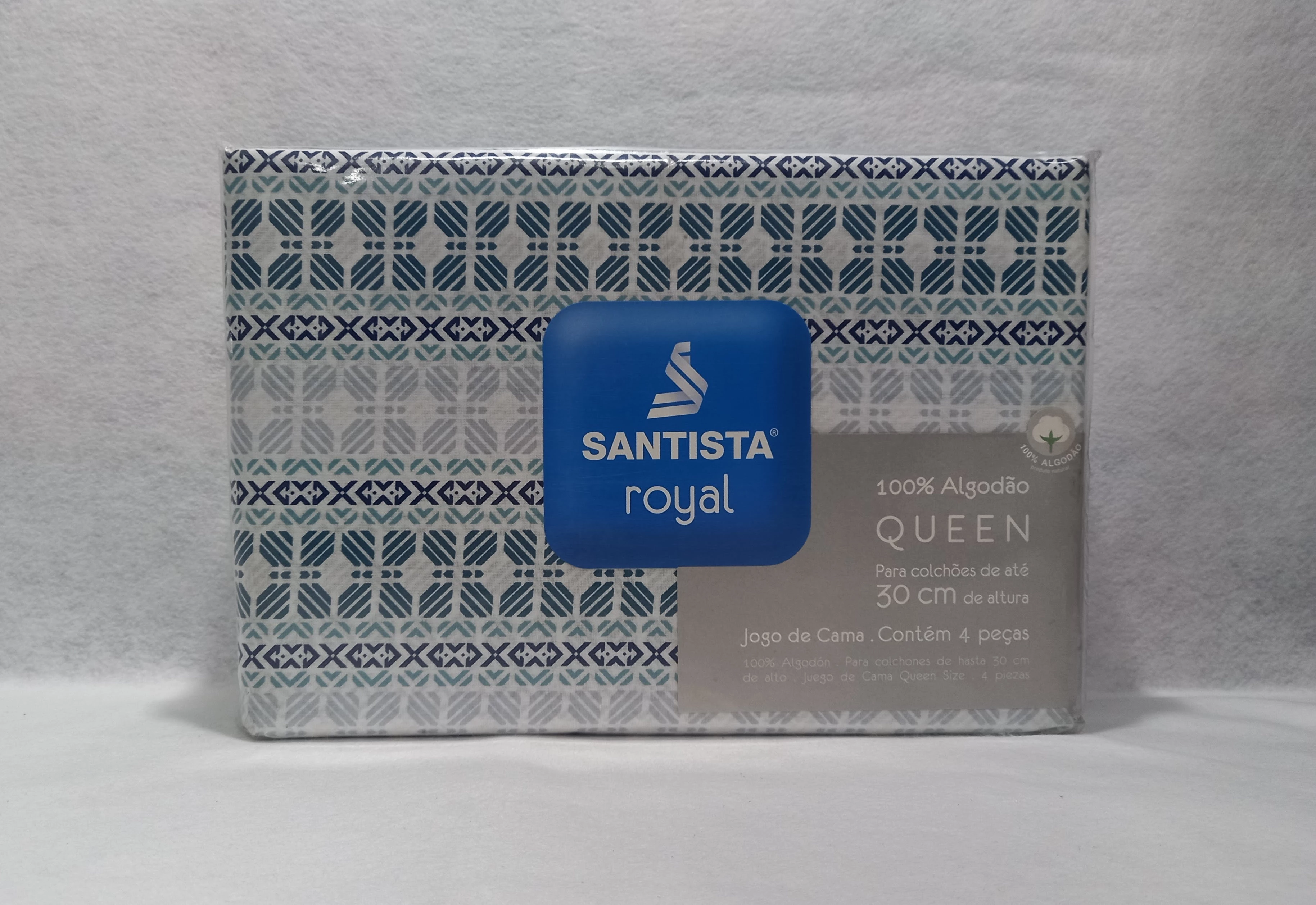 Jogo De Lençol Queen Santista Royal 4 Pcs Verde