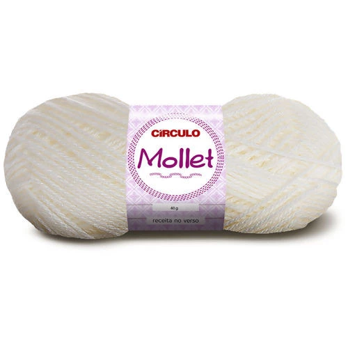 Lã Mollet 40 gramas Marca Circulo - 20 - Natural