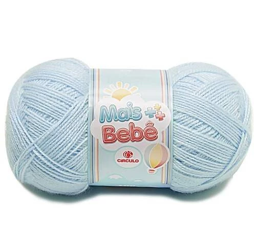 Lã Mais Bebê 100 gramas Marca Circulo - 2253 - Azul Candy