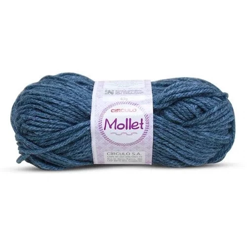 Lã Mollet 40 gramas Marca Circulo - 2423 - Fibra Negra