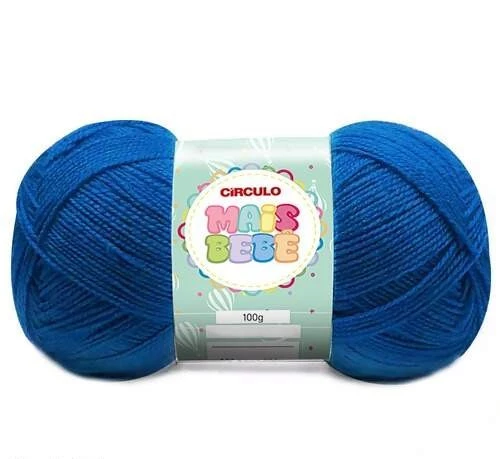 Lã Mais Bebê 100 gramas Marca Circulo - 2770 - Azul Classico