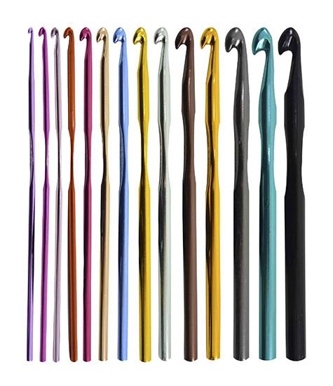 Agulha de Croche Aluminio Colorida Circulo