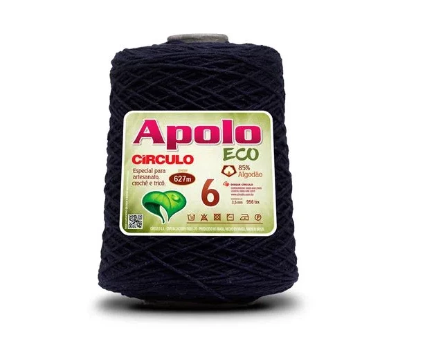 Barbante Apolo Eco fio 6 - Azul Marinho 2934