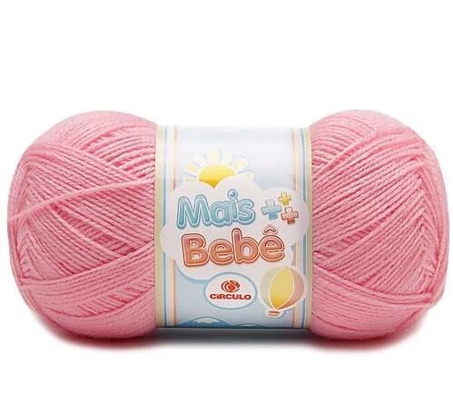 Lã Mais Bebê 100 gramas Marca Circulo - 3125 - Rosa Quartzo