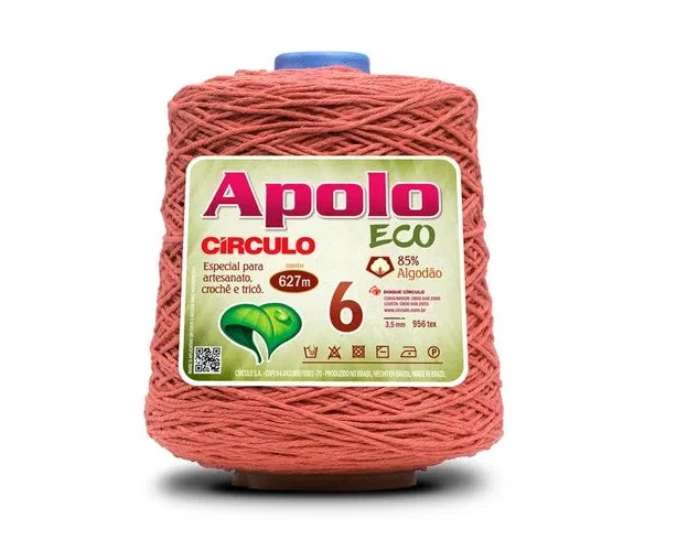 Barbante Apolo Eco fio 6 - Goiaba 3396