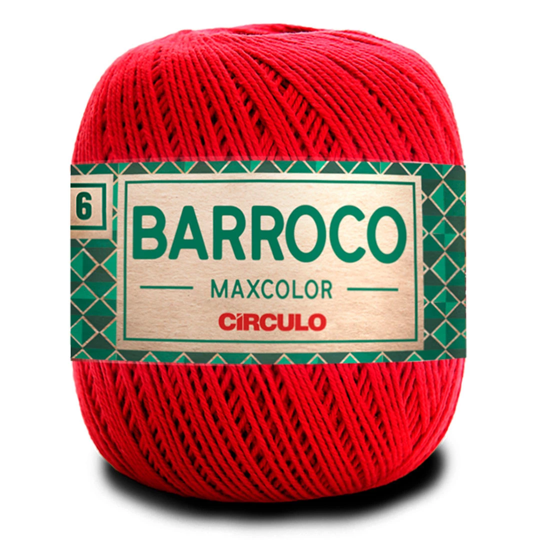 Linha Barroco Max Color N 6 200 Gramas Marca Circulo - 3402 - Vermelho Circulo