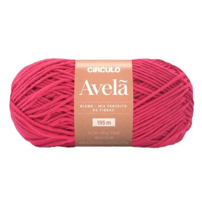 Lã Avelã 100 g cor 3455 Rosa Brilhante