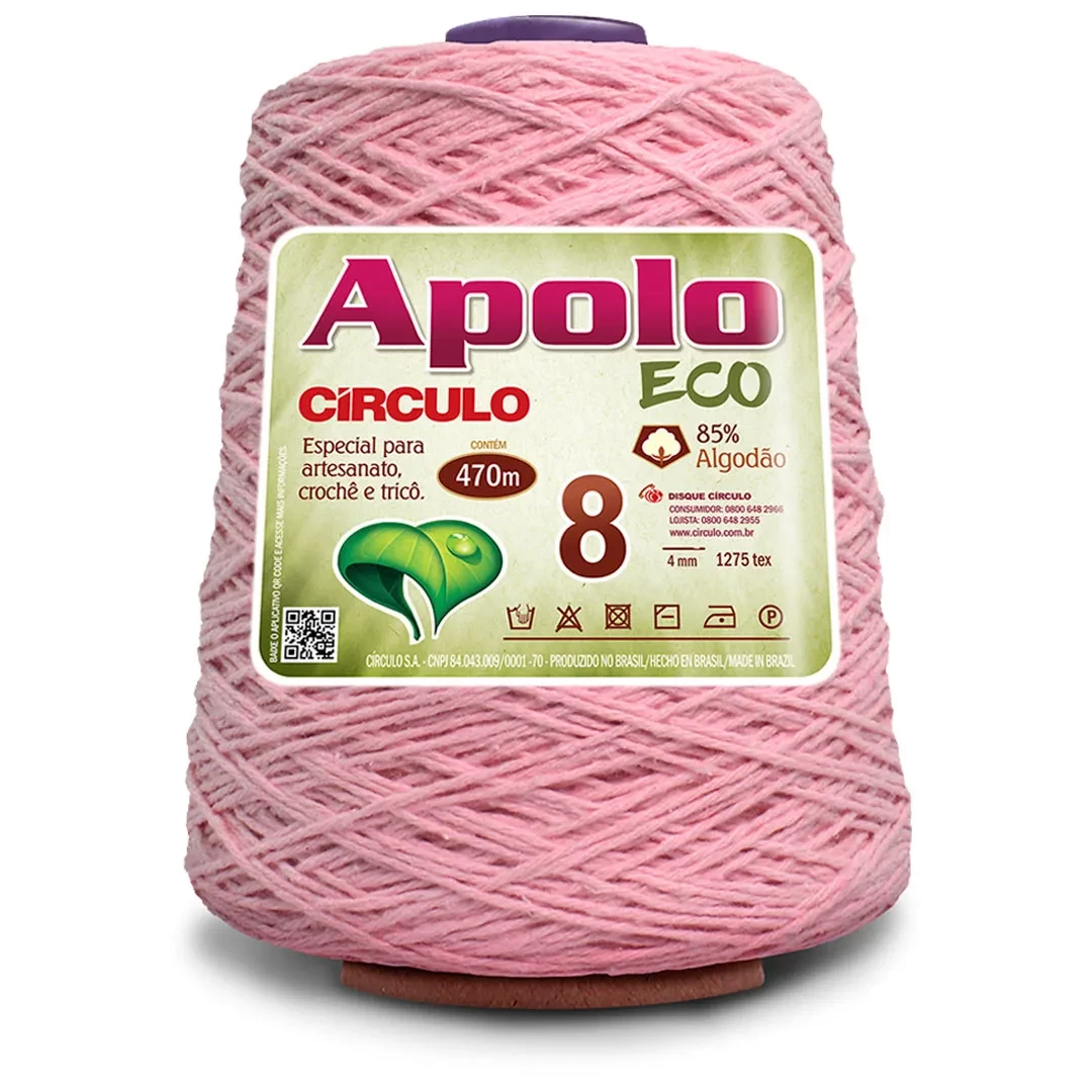 Barbante Apolo Eco fio 8 - Rosa Candy 3526