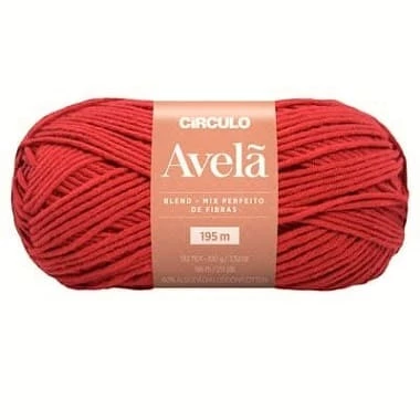 Lã Avelã 100 g cor 3583 Cereja