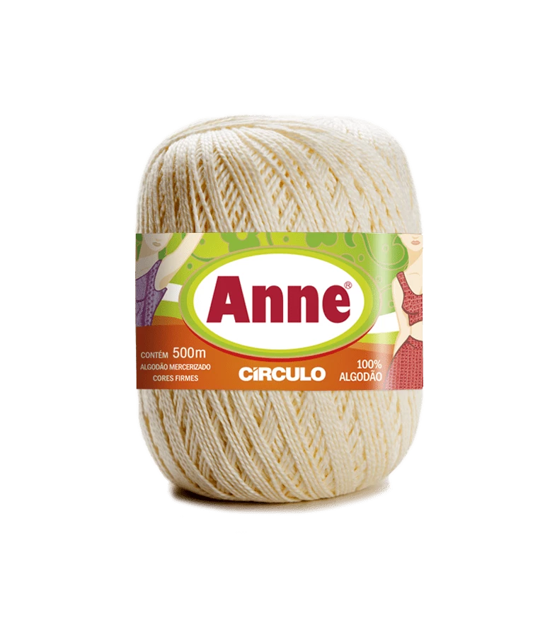 Linha Anne 500 metros Cores Lisas Marca Circulo 1074 - Creme