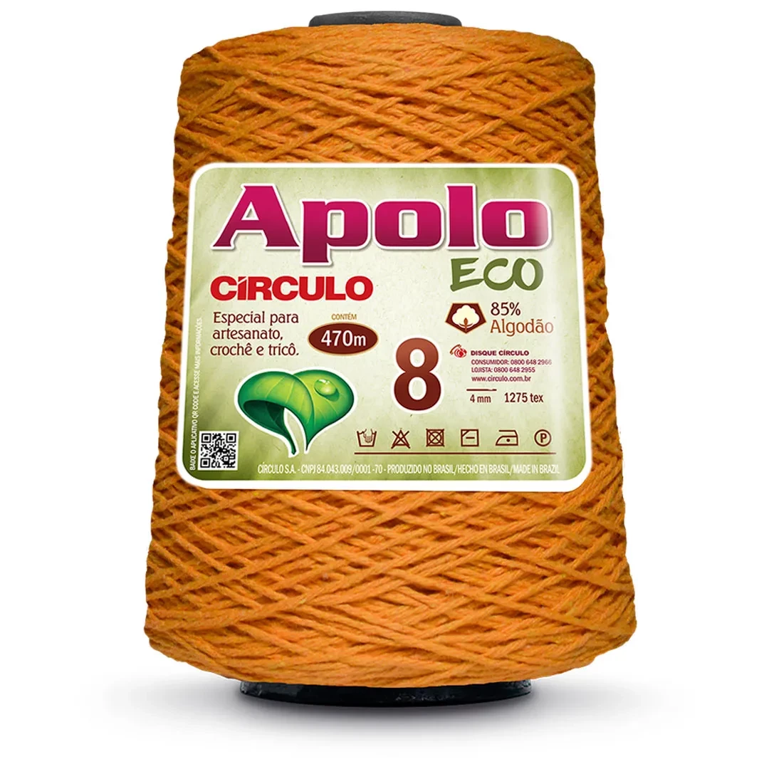 Barbante Apolo Eco fio 8 - Cenoura 4156