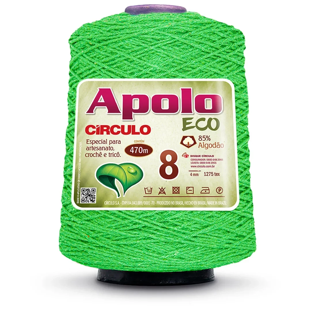 Barbante Apolo Eco fio 8 - Limão 5086