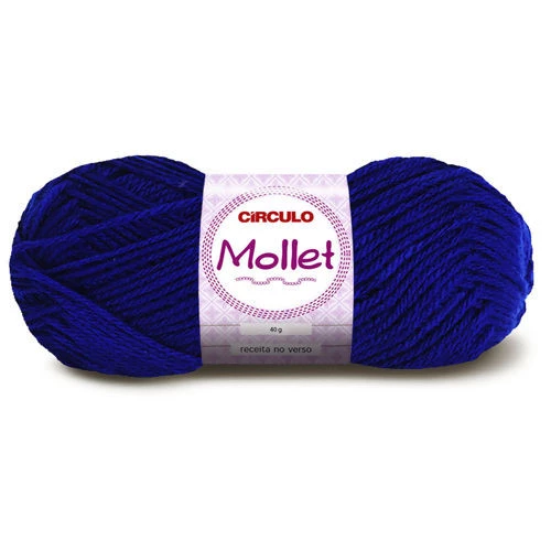 Lã Mollet 40 gramas Marca Circulo - 512 - Azul Bic