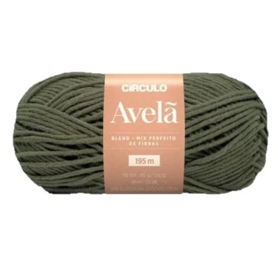 Lã Avelã 100 g cor 5368 Militar Pinheiro