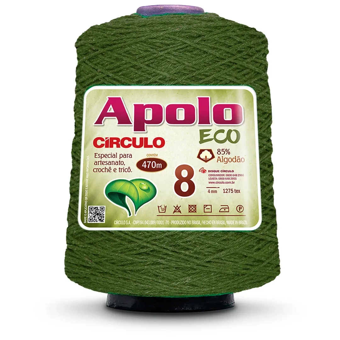 Barbante Apolo Eco fio 8 - Verde Militar 5368