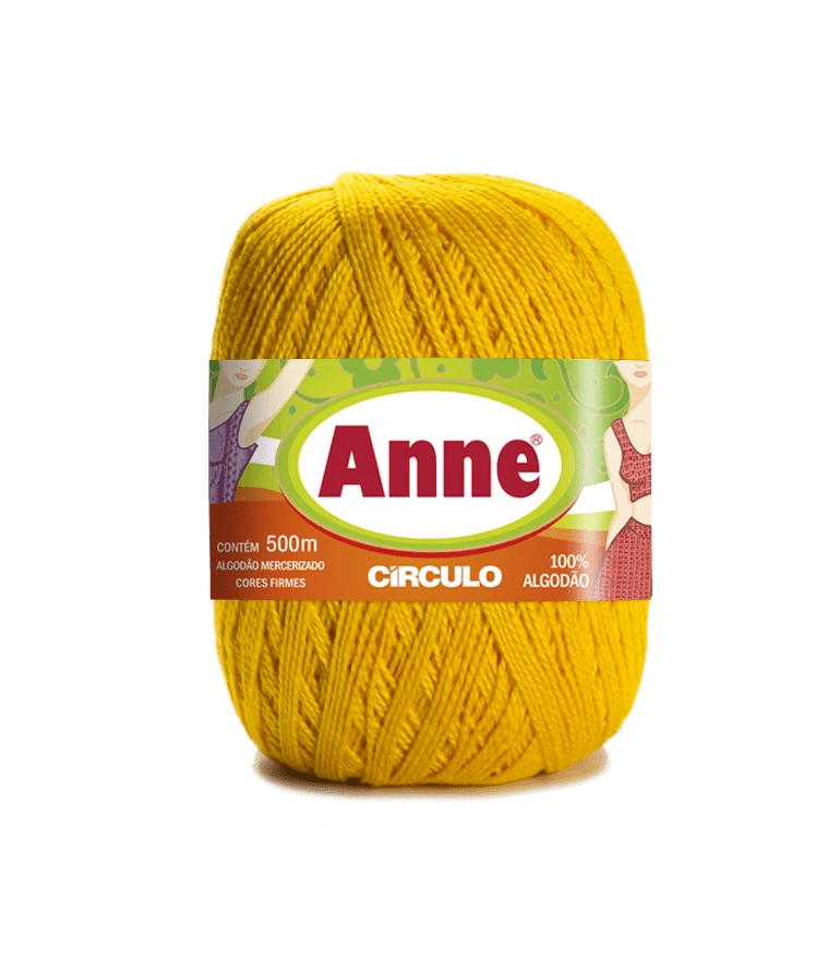 Linha Anne 500 metros Cores Lisas Marca Circulo 1289 - Canário
