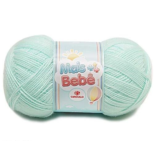 Lã Mais Bebê 100 gramas Marca Circulo - 550 - Verde Candy