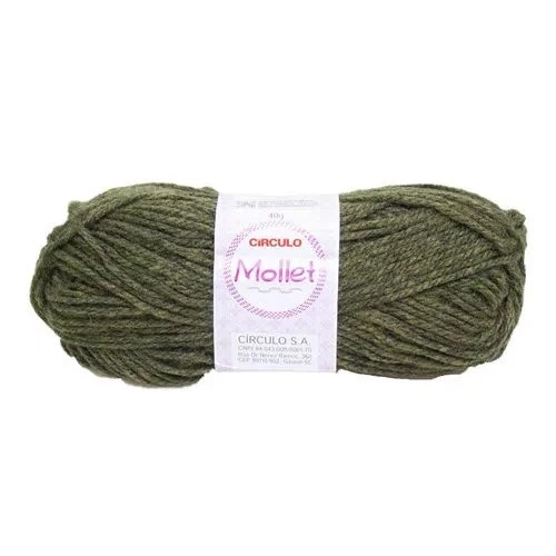 Lã Mollet 40 gramas Marca Circulo - 5899 - Fibra Negra