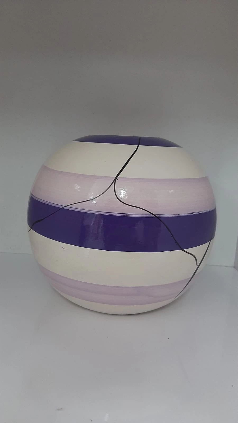 Vaso Globo Listrado Lilás BM 330