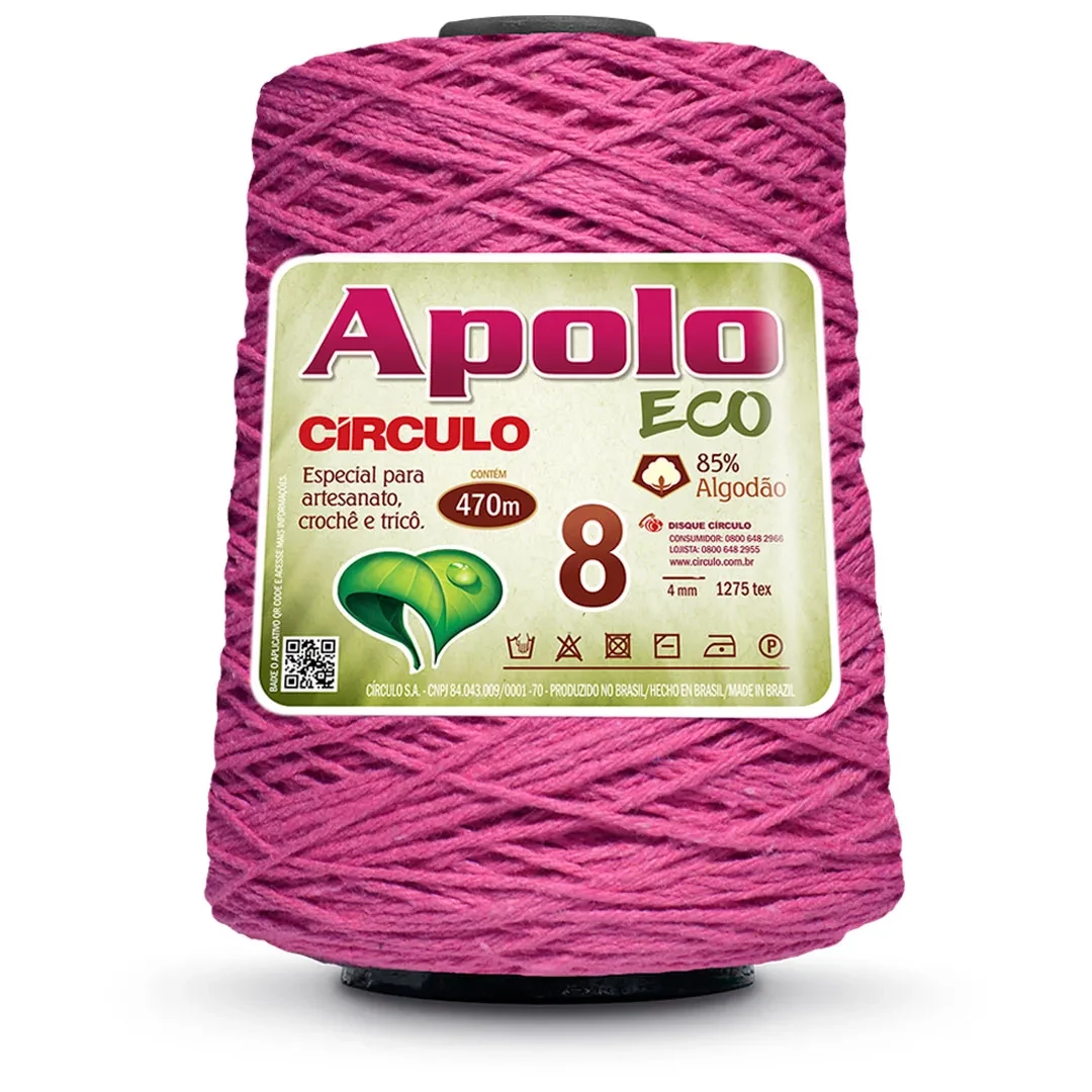 Barbante Apolo Eco fio 8 - Pink 6122
