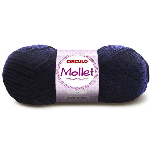 Lã Mollet 40 gramas Marca Circulo - 640 - Marinho
