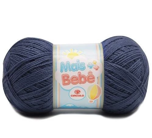 Lã Mais Bebê 100 gramas Marca Circulo - 640 - Azul Marinho