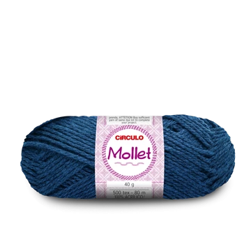Lã Mollet 40 gramas Marca Circulo - 2770 - Azul Clássico