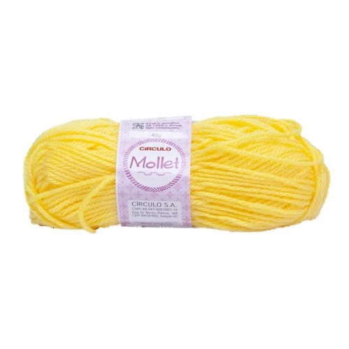 Lã Mollet 40 gramas Marca Circulo - 1245 - Canário