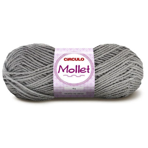 Lã Mollet 40 gramas Marca Circulo - 700 - Aluminio