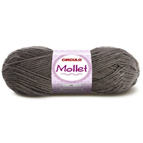 Lã Mollet 40 gramas Marca Circulo - 7417 - Chumbo