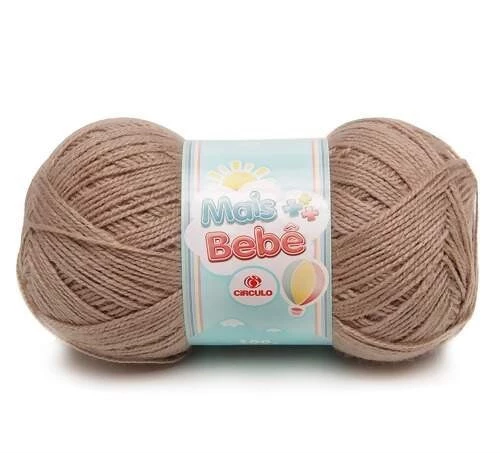 Lã Mais Bebê 100 gramas Marca Circulo - 7557 - Amendoa