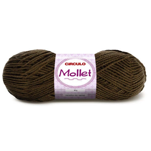 Lã Mollet 40 gramas Marca Circulo - 7655 - Cravo