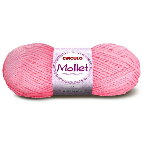 Lã Mollet 40 gramas Marca Circulo - 769 - Chiclete