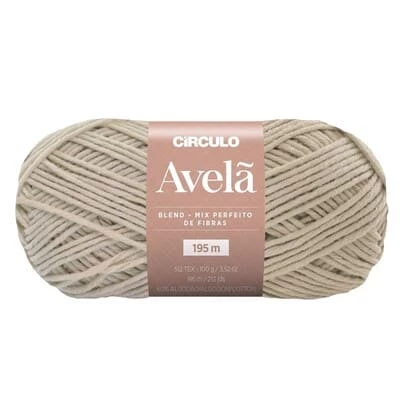 Lã Avelã 100 g cor 7794 Linho