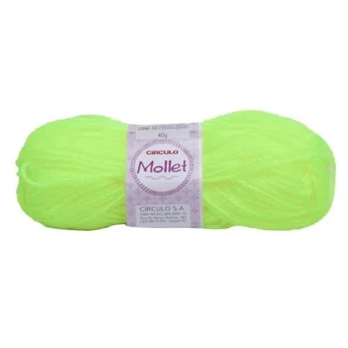 Lã Mollet 40 gramas Marca Circulo - 780 - Amarelo Neon