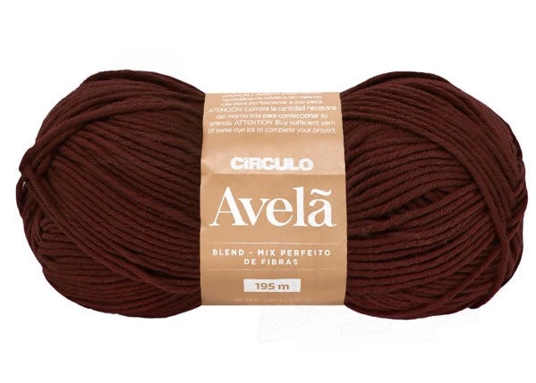 Lã Avelã 100 g cor 7867 Marrom Colonial