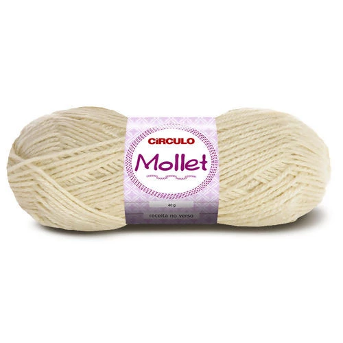 Lã Mollet 40 gramas Marca Circulo - 8176 - Off White
