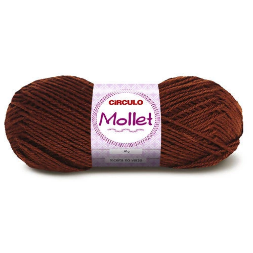 Lã Mollet 40 gramas Marca Circulo - 850 - Castanho