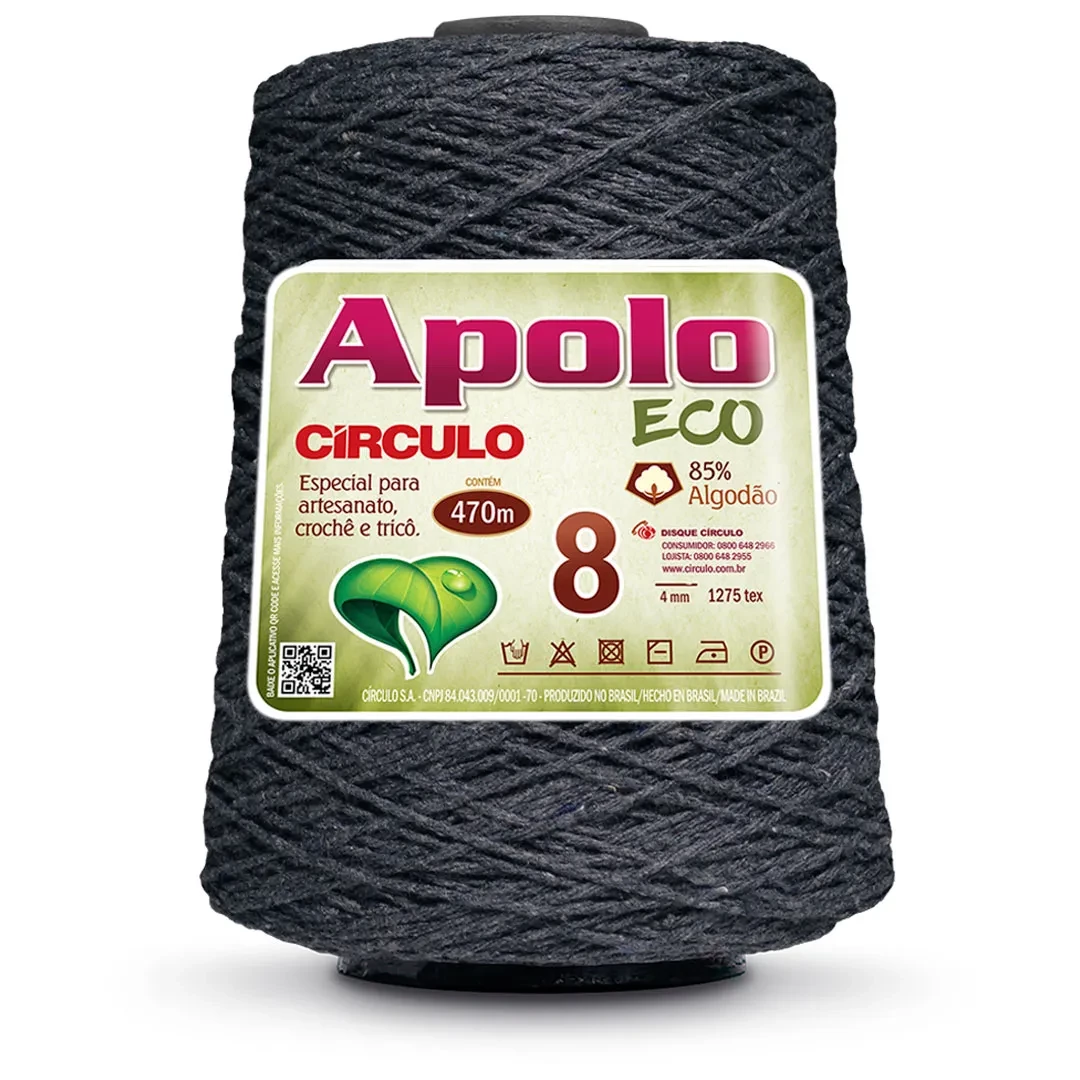 Barbante Apolo Eco fio 8 - Chumbo 8676